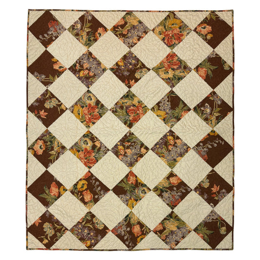 Burne Floral Quilted Throw