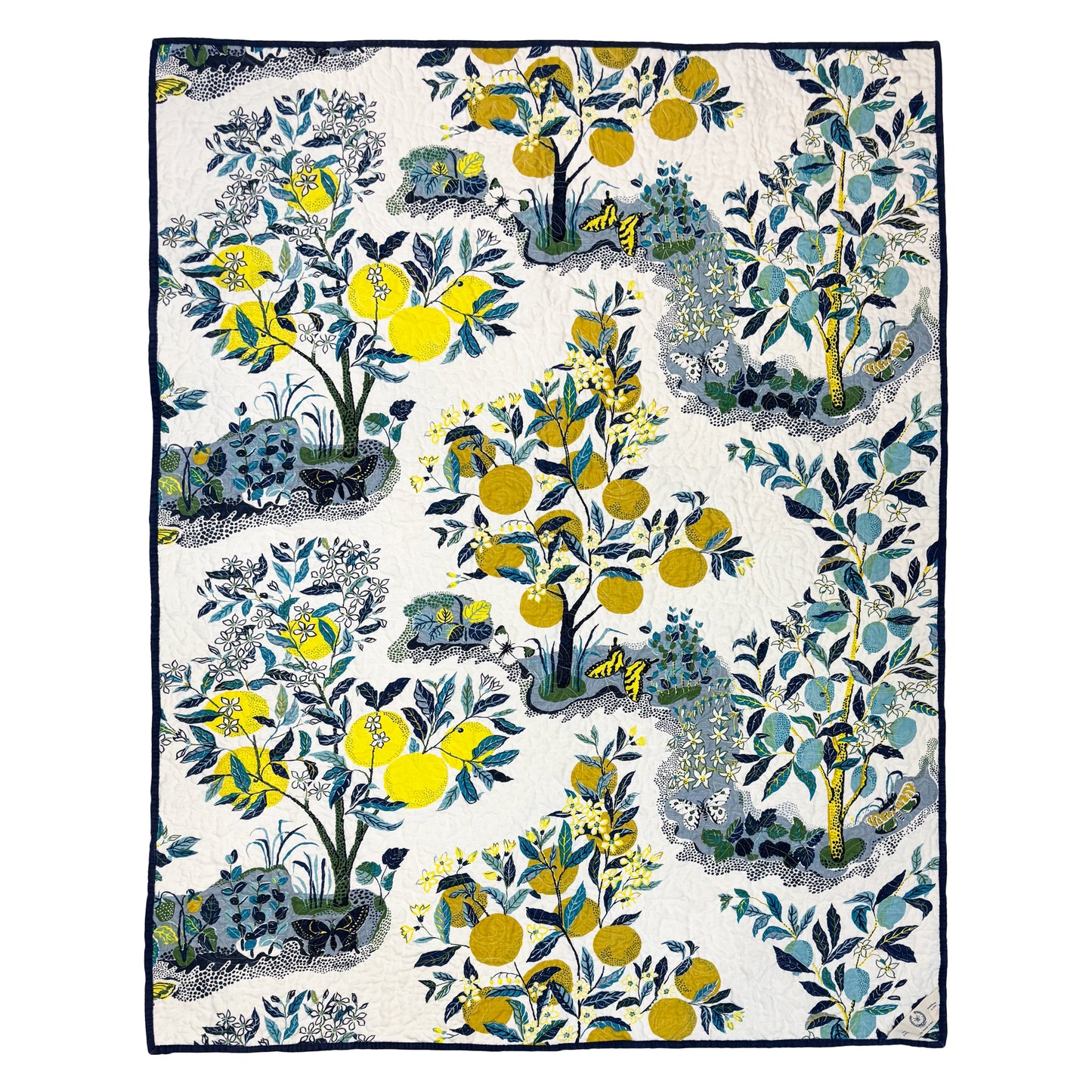 Citrus Garden Quilted Throw