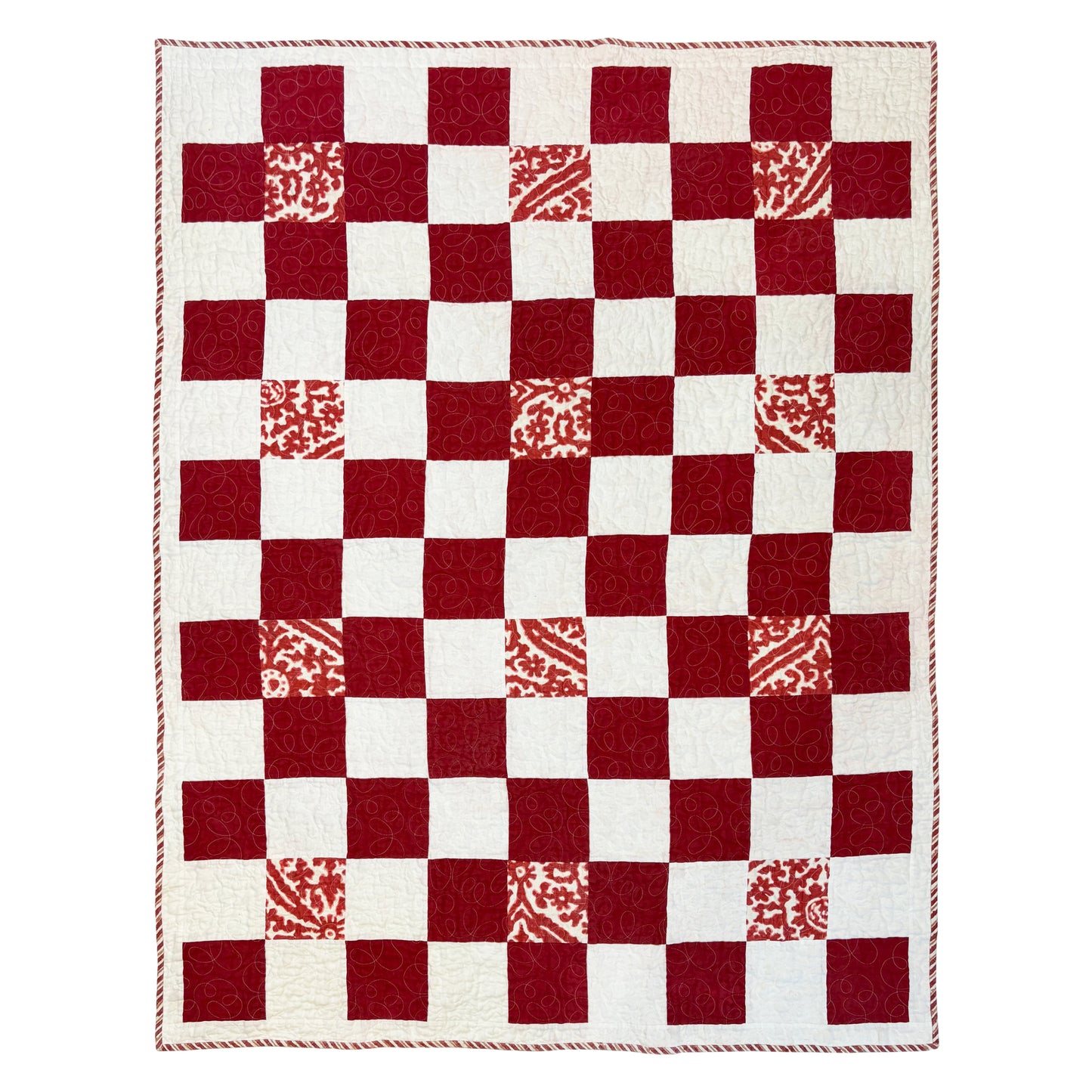 Pique-Nique Check Quilted Throw