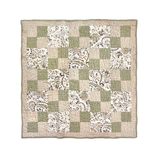 Tousey in Neutrals Quilted Baby Blanket