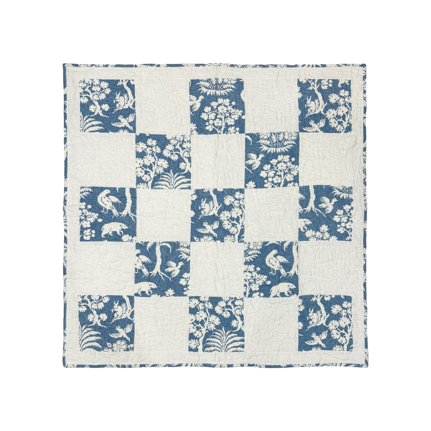 Woodland Silhouette Quilted Baby Blanket